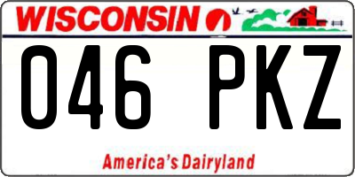 WI license plate 046PKZ
