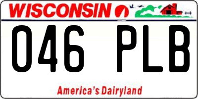 WI license plate 046PLB