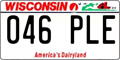 WI license plate 046PLE