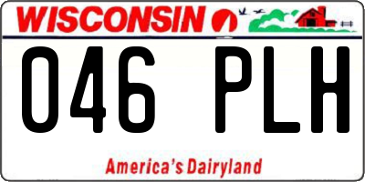 WI license plate 046PLH
