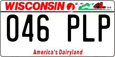 WI license plate 046PLP