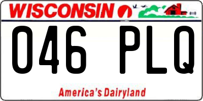 WI license plate 046PLQ
