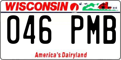 WI license plate 046PMB