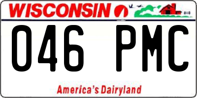 WI license plate 046PMC