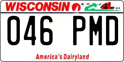 WI license plate 046PMD