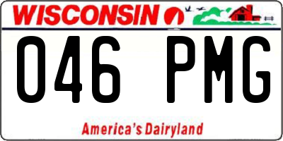 WI license plate 046PMG