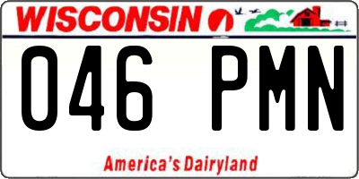 WI license plate 046PMN