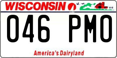 WI license plate 046PMO