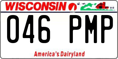 WI license plate 046PMP