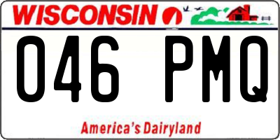 WI license plate 046PMQ