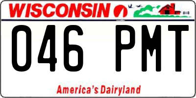WI license plate 046PMT