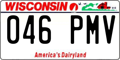 WI license plate 046PMV