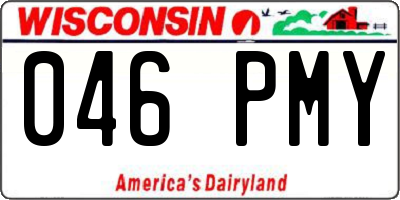 WI license plate 046PMY