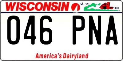 WI license plate 046PNA