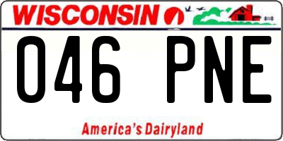 WI license plate 046PNE