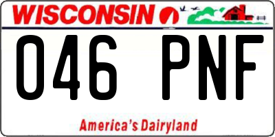 WI license plate 046PNF