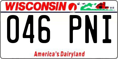 WI license plate 046PNI