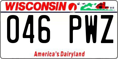 WI license plate 046PWZ