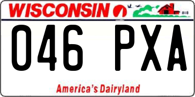 WI license plate 046PXA