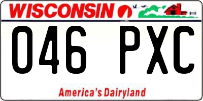 WI license plate 046PXC