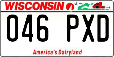 WI license plate 046PXD