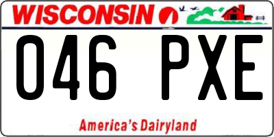 WI license plate 046PXE