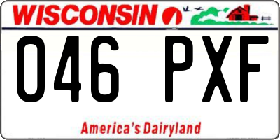 WI license plate 046PXF