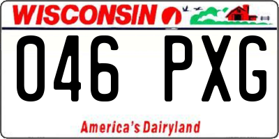 WI license plate 046PXG