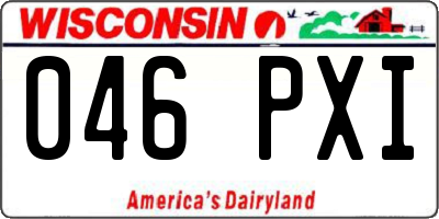 WI license plate 046PXI