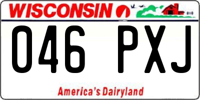 WI license plate 046PXJ