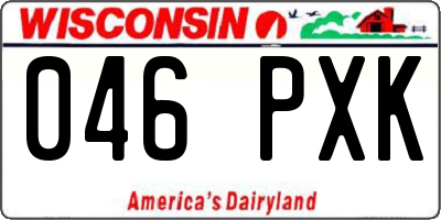 WI license plate 046PXK