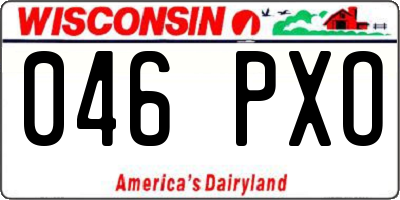 WI license plate 046PXO