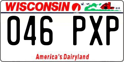 WI license plate 046PXP