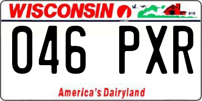 WI license plate 046PXR