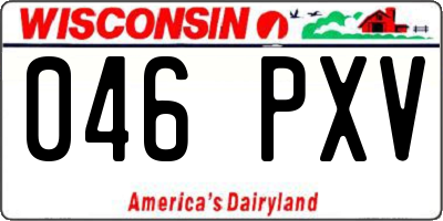 WI license plate 046PXV