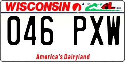 WI license plate 046PXW