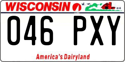 WI license plate 046PXY
