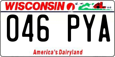 WI license plate 046PYA