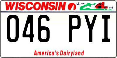 WI license plate 046PYI