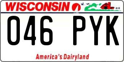 WI license plate 046PYK