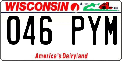 WI license plate 046PYM