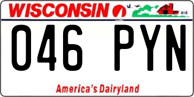 WI license plate 046PYN
