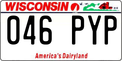 WI license plate 046PYP