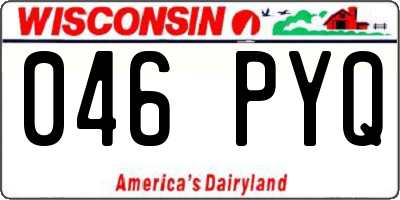 WI license plate 046PYQ
