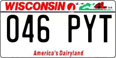 WI license plate 046PYT