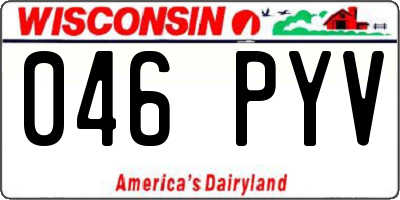 WI license plate 046PYV