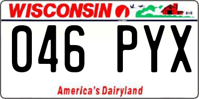WI license plate 046PYX