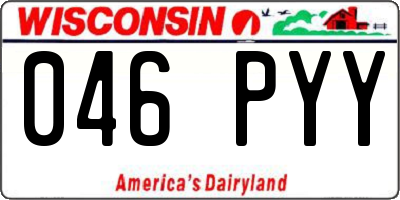 WI license plate 046PYY