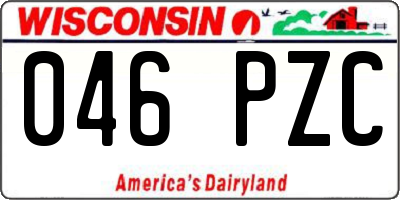WI license plate 046PZC