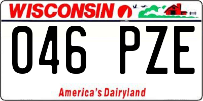 WI license plate 046PZE